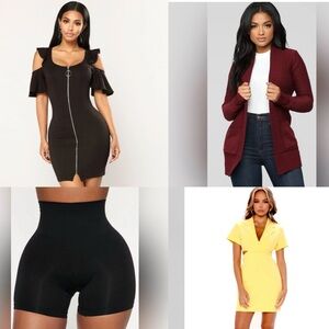 Fashion Nova XL Style Bundle – Dresses + Cardigan + Shapewear
